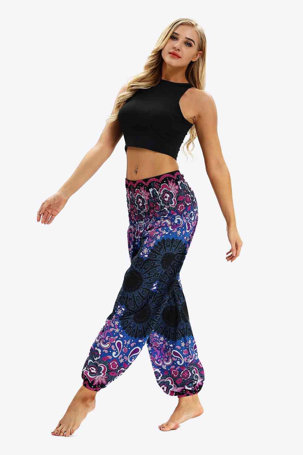 YogaFlex Printed Jogger Pants with Pockets