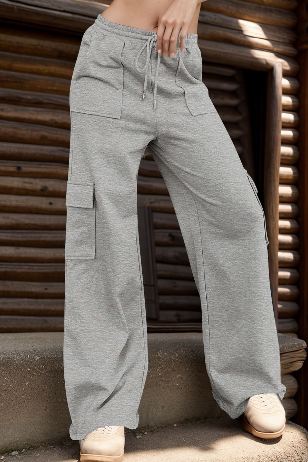 YogaFlex Drawstring Active Pants with Pockets