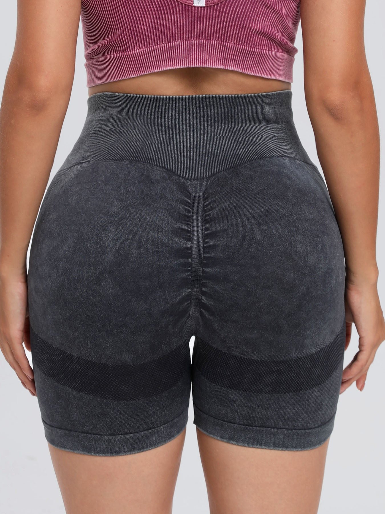 ZenSculpt Washed High Waist Active Shorts