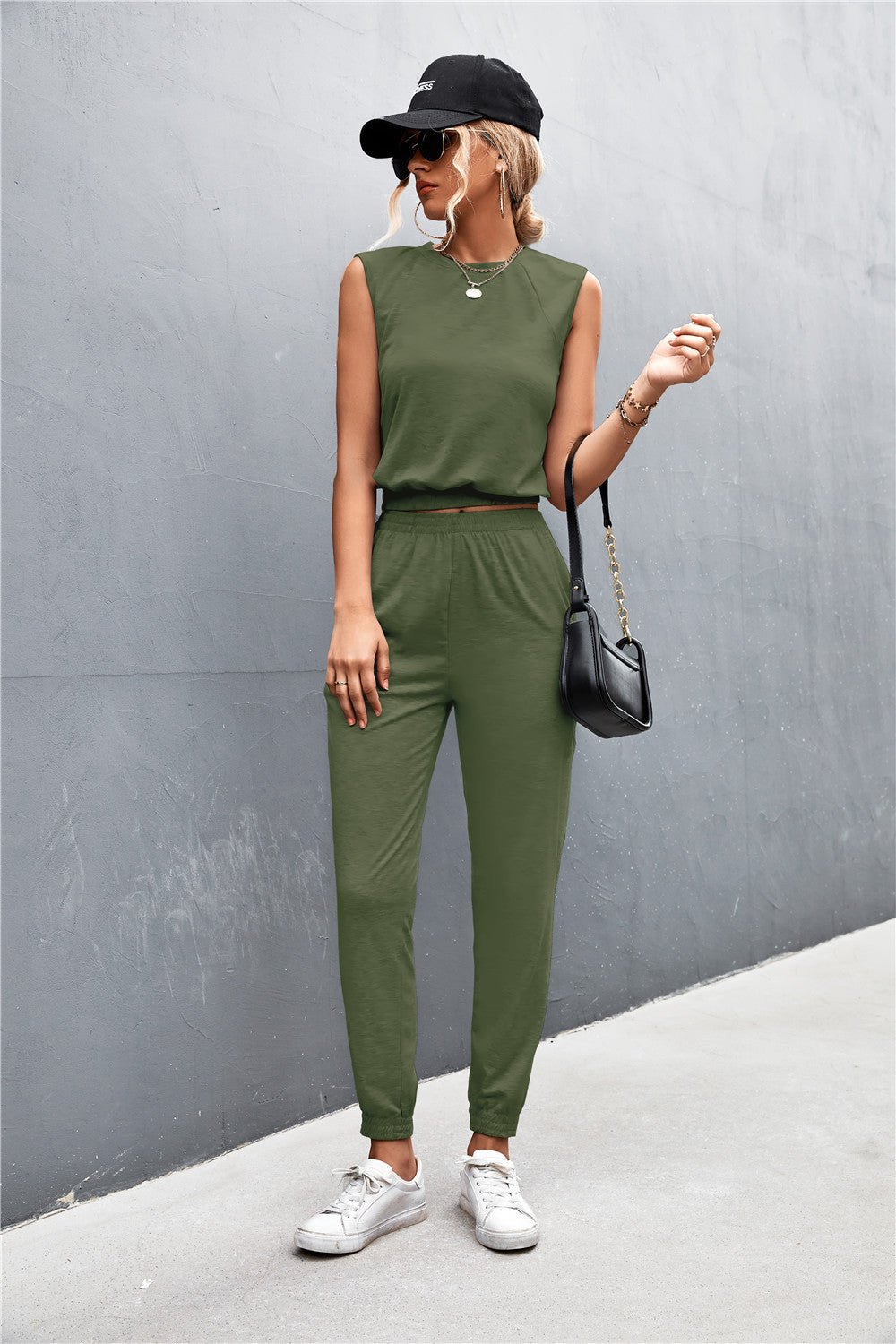 FleeceFlex Sleeveless Top and Joggers Set