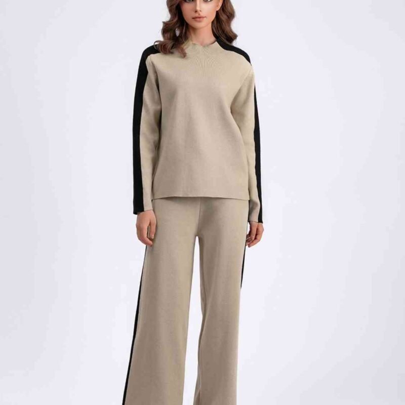 FleeceFlex Sweater and Knit Pants Set