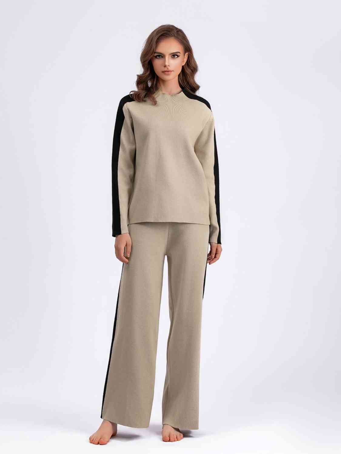 FleeceFlex Sweater and Knit Pants Set