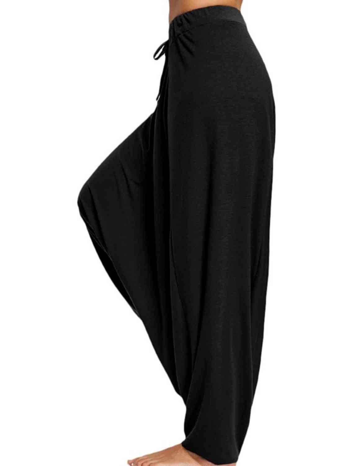 YogaFlex Tied Mid Waist Long Harem Pants