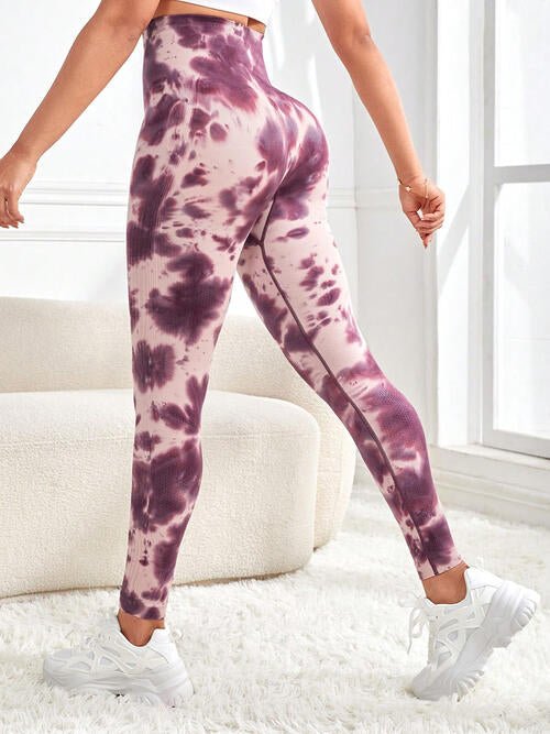 ZenSculpt Tie-Dye Wide Waistband Active Leggings