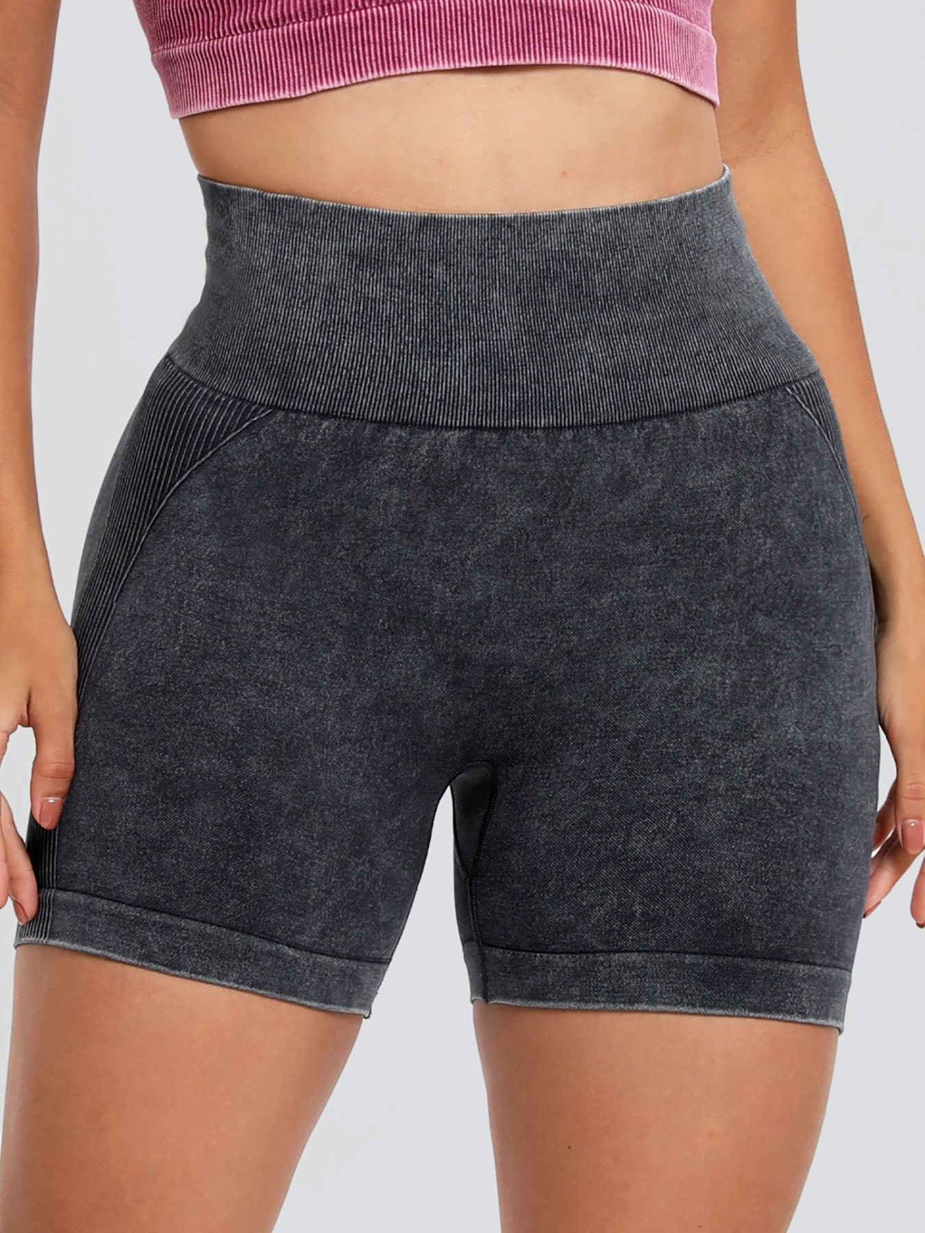 ZenSculpt Washed High Waist Active Shorts