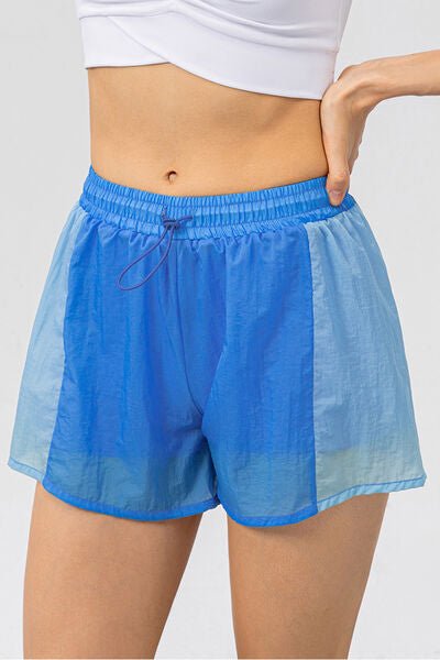 TrainTech Color Block Drawstring Active Shorts