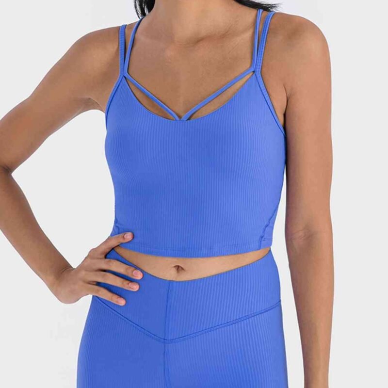 YogaFlex Double Strap Ribbed Sports Cami