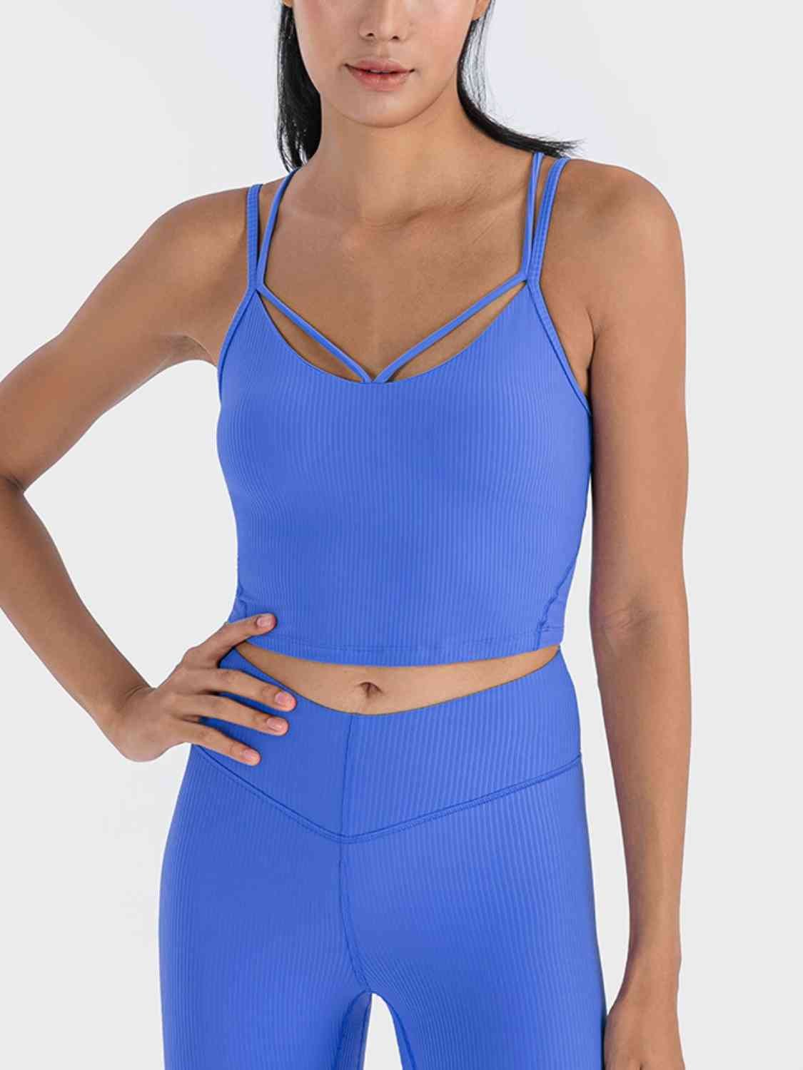 YogaFlex Double Strap Ribbed Sports Cami