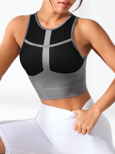 YogaFlex Color Block Round Neck Active Tank