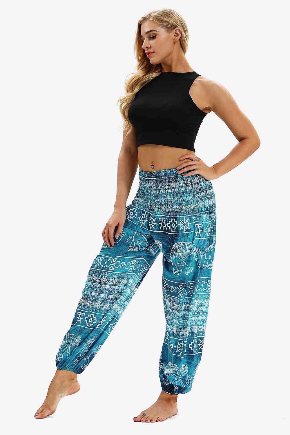 ZenSculpt Elephant Print Pocket Joggers