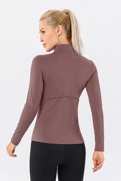ZenSculpt Mock Neck Quarter Zip Active T-Shirt