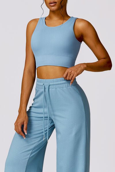 YogaFlex Round Neck Wide Strap Active Tank