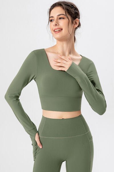 YogaFlex Square Neck Crisscross Active T-Shirt