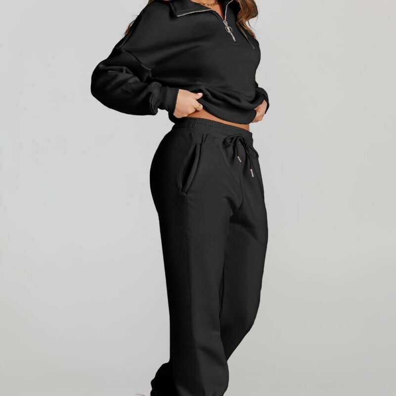 FleeceFlex Quarter Zip Top and Drawstring Pants Active Set