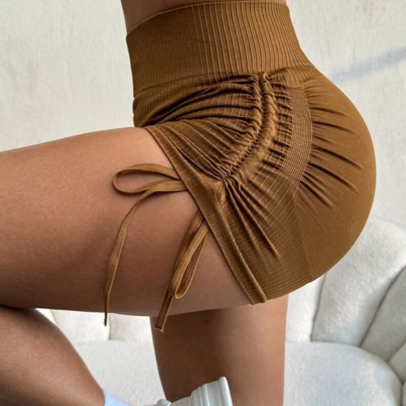 FleekGoddess Drawstring High Waist Active Shorts