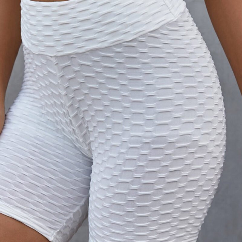 TrainTech Textured High Waisted Biker Shorts