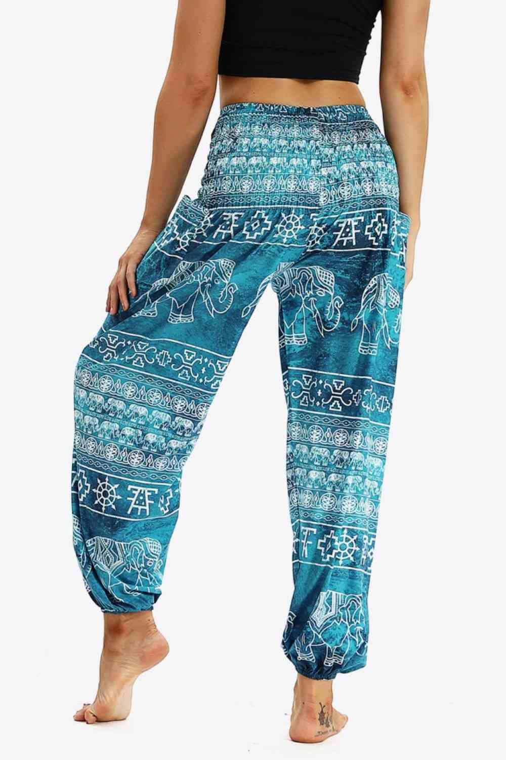 ZenSculpt Elephant Print Pocket Joggers