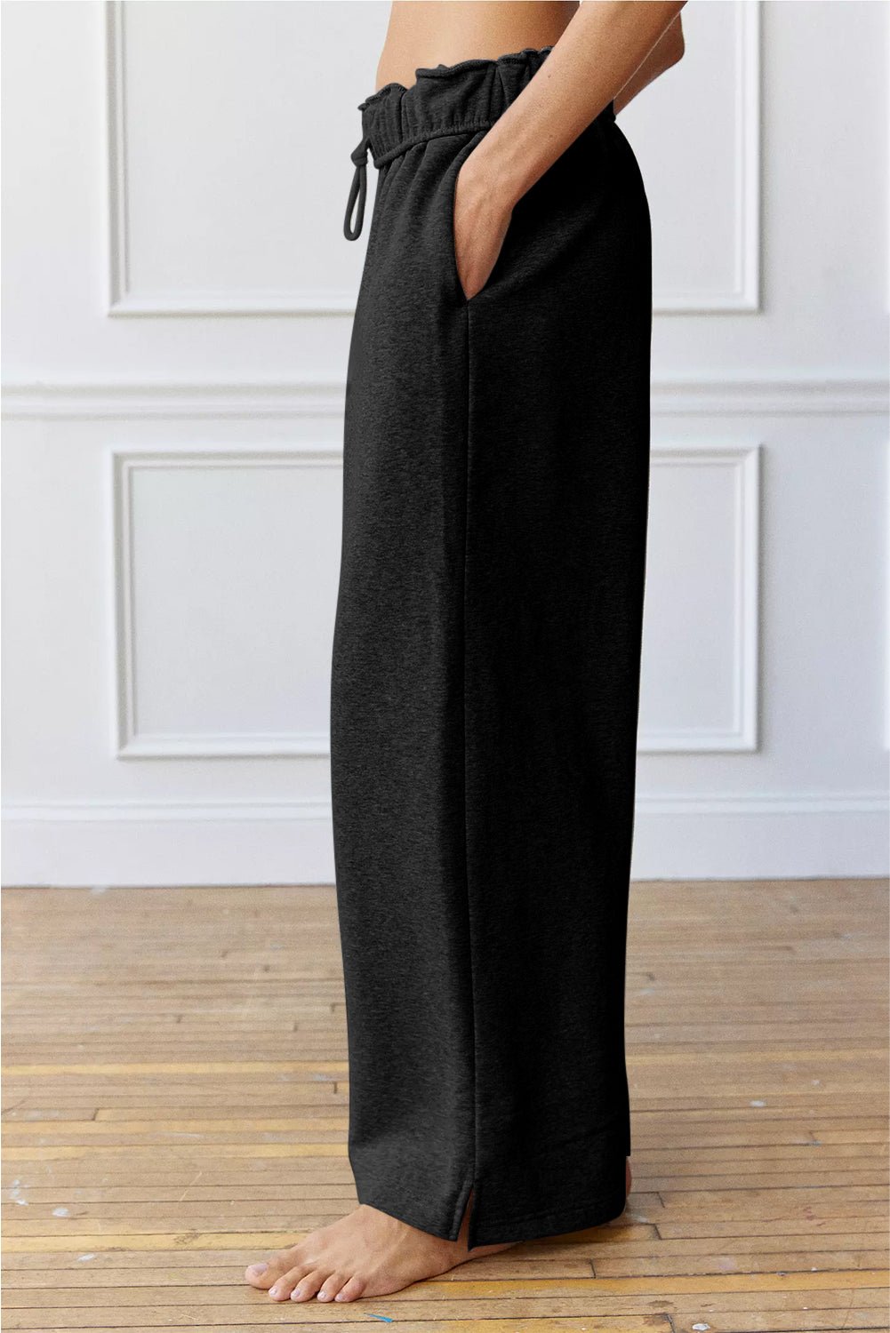 YogaFlex Drawstring Wide Leg Active Pants