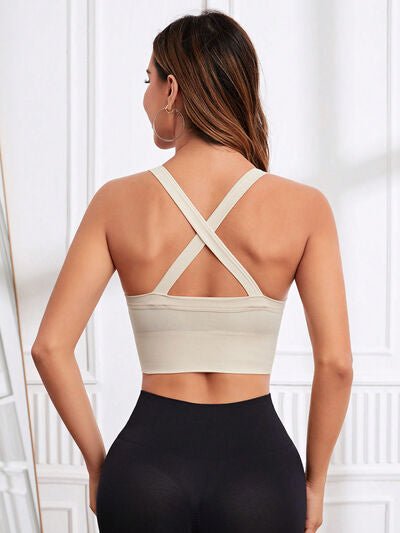 FleeceFlex Crisscross Scoop Neck Active Bra