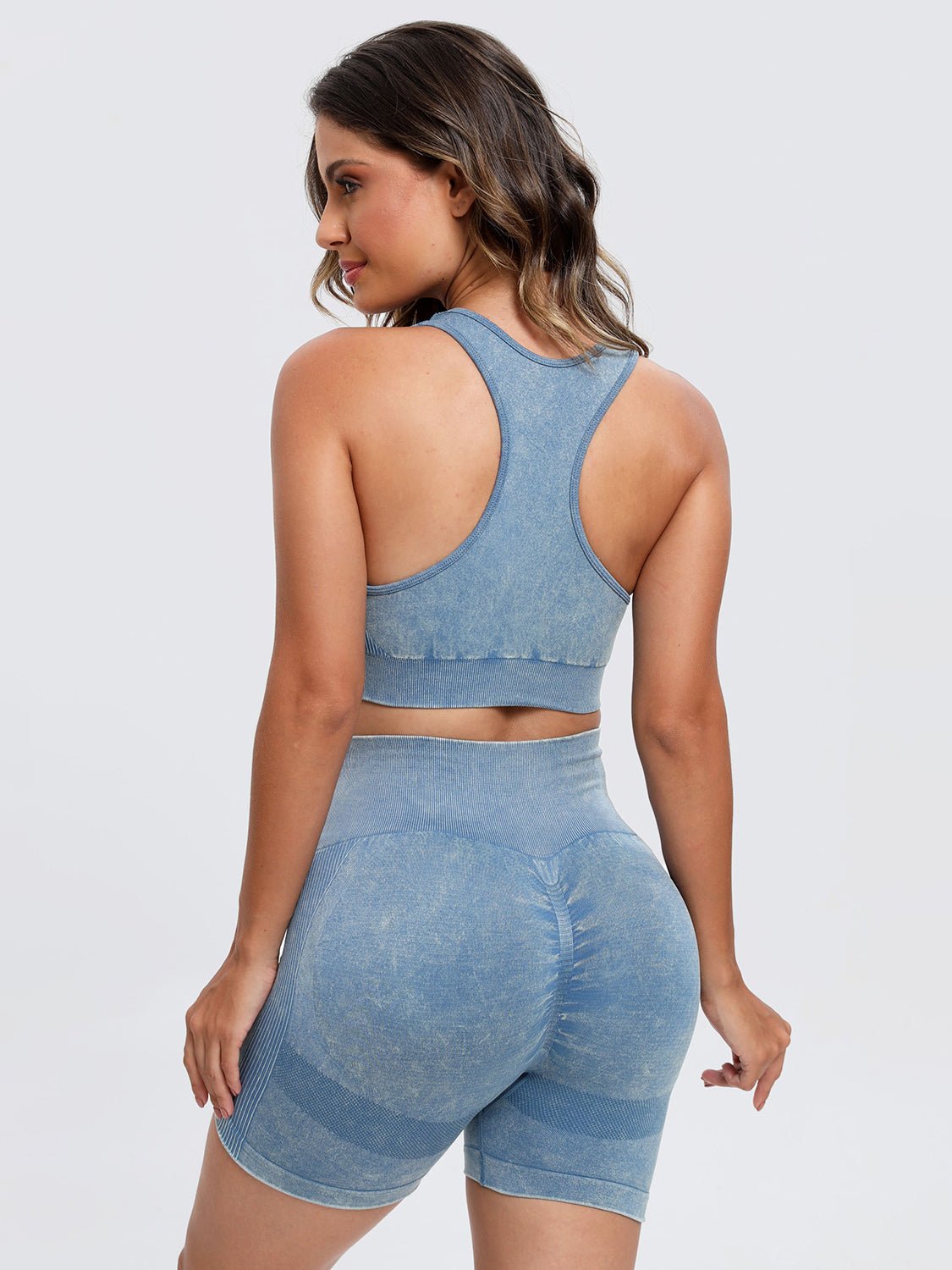 TrainTech Scoop Neck Wide Strap Top and Shorts Active Set