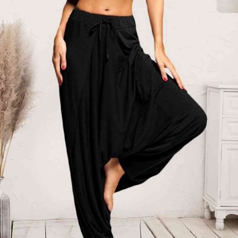 YogaFlex Tied Mid Waist Long Harem Pants