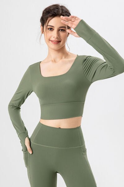 YogaFlex Square Neck Crisscross Active T-Shirt