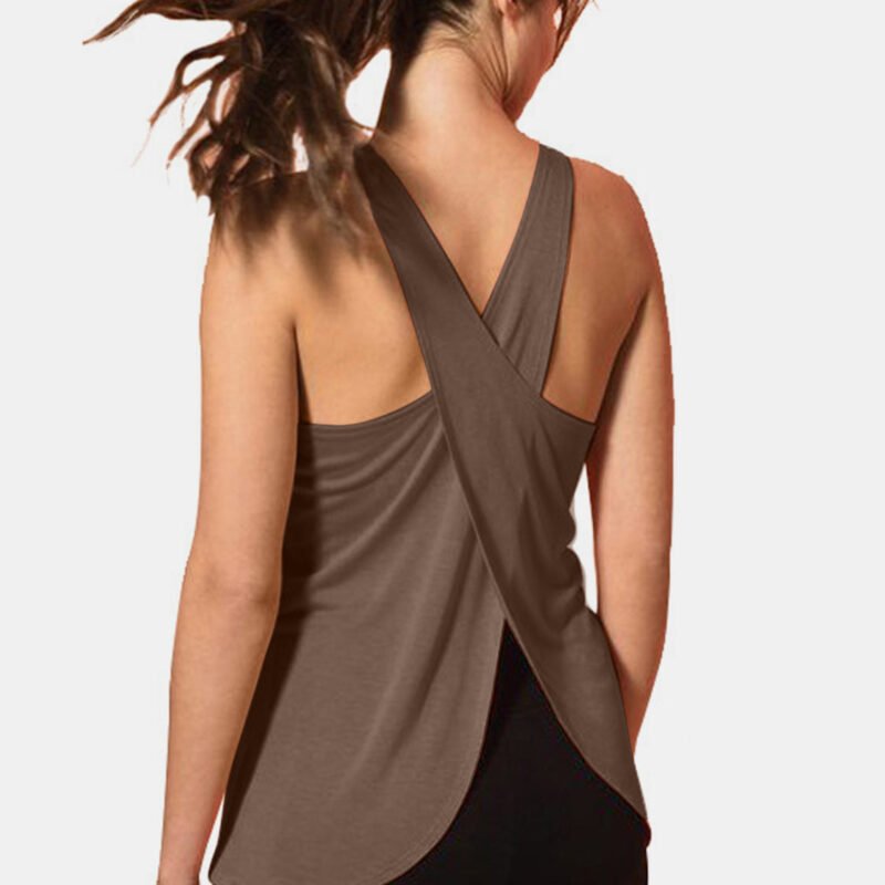 YogaFlex Crisscross Scoop Neck Active Tank