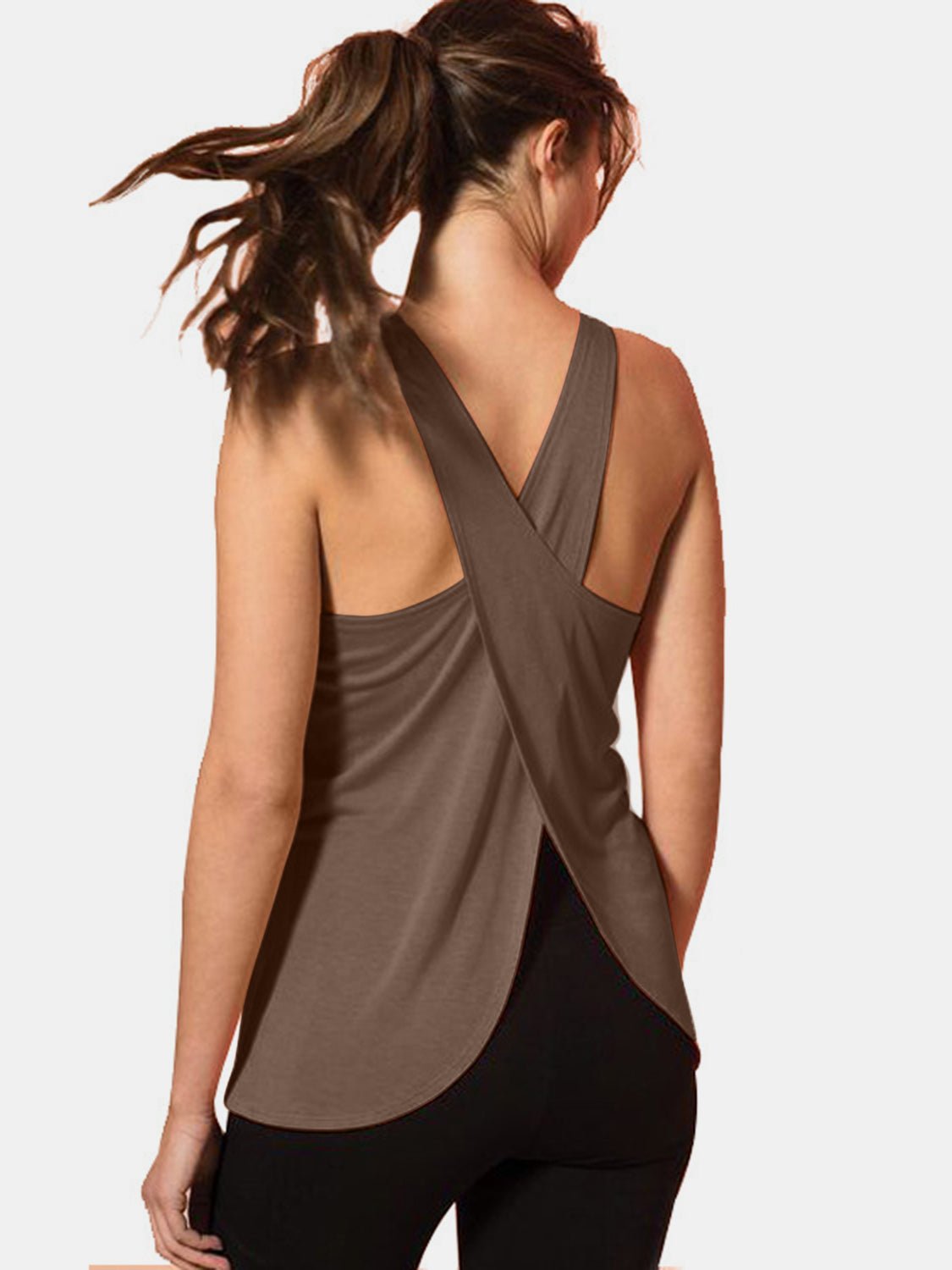 YogaFlex Crisscross Scoop Neck Active Tank