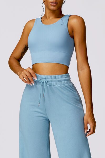 YogaFlex Round Neck Wide Strap Active Tank