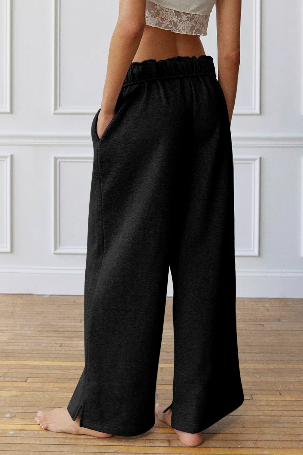 YogaFlex Drawstring Wide Leg Active Pants