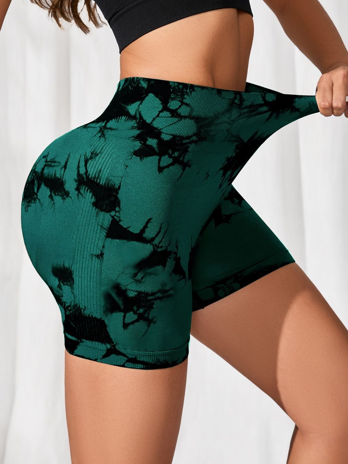 ZenSculpt Tie-Dye High Waist Active Shorts