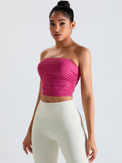 YogaFlex Ribbed Active Bandeau Top