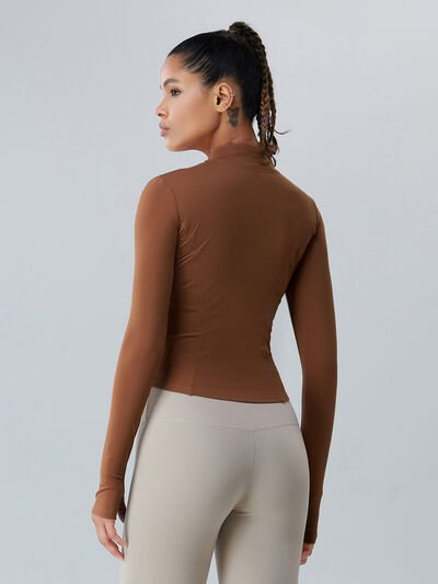ZenSculpt Mock Neck Zip Up Active Outerwear