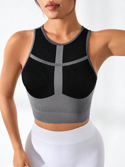 YogaFlex Color Block Round Neck Active Tank