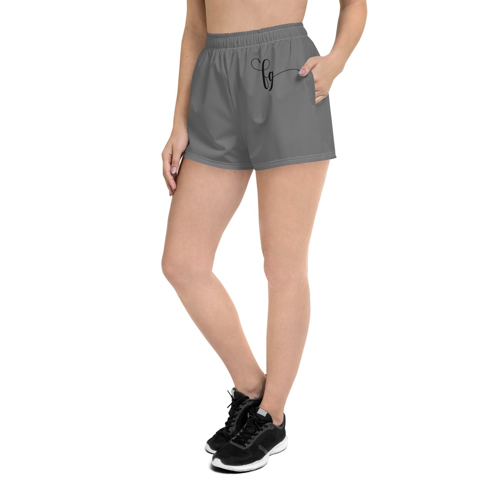 Gray / Black Athletic Shorts
