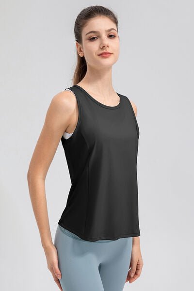 TrainTech Wide Strap Round Neck Active Tank