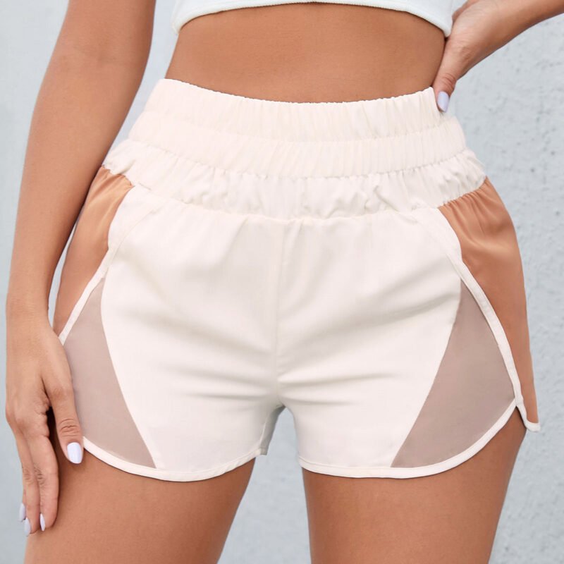 TrainTech Color Block Wide Waistband Shorts
