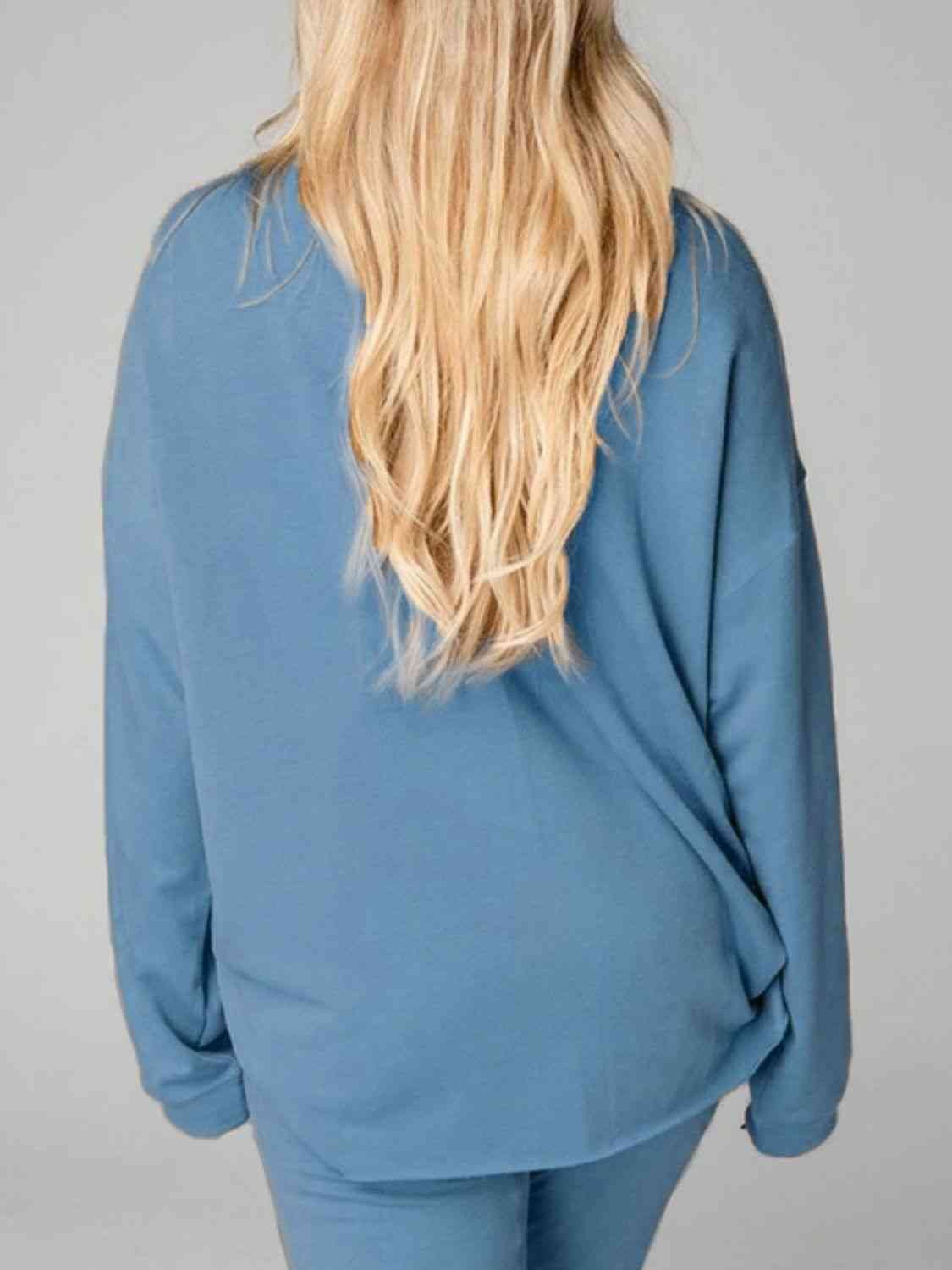 FleeceFlex Distressed Sweatshirt and Joggers Set