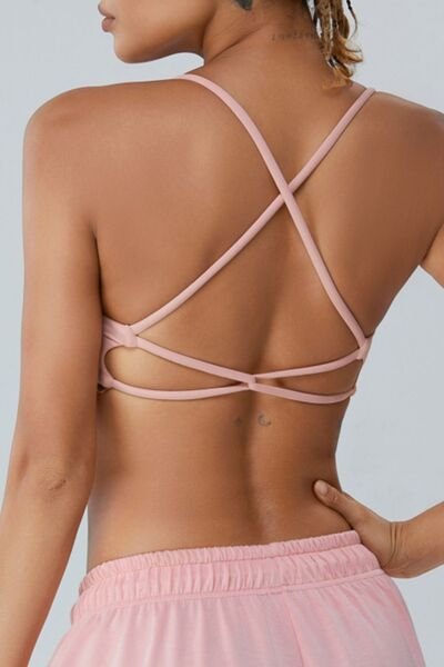 YogaFlex Crisscross Spaghetti Strap Active Bra