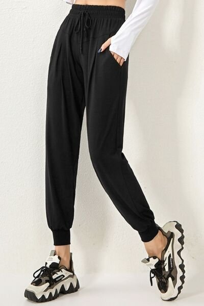 FleeceFlex Drawstring High Waist Active Pants