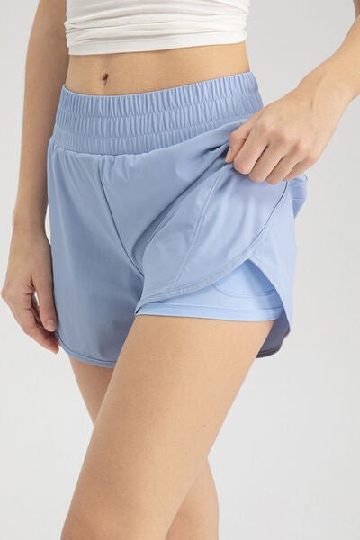 TrainTech Elastic Waist Active Shorts