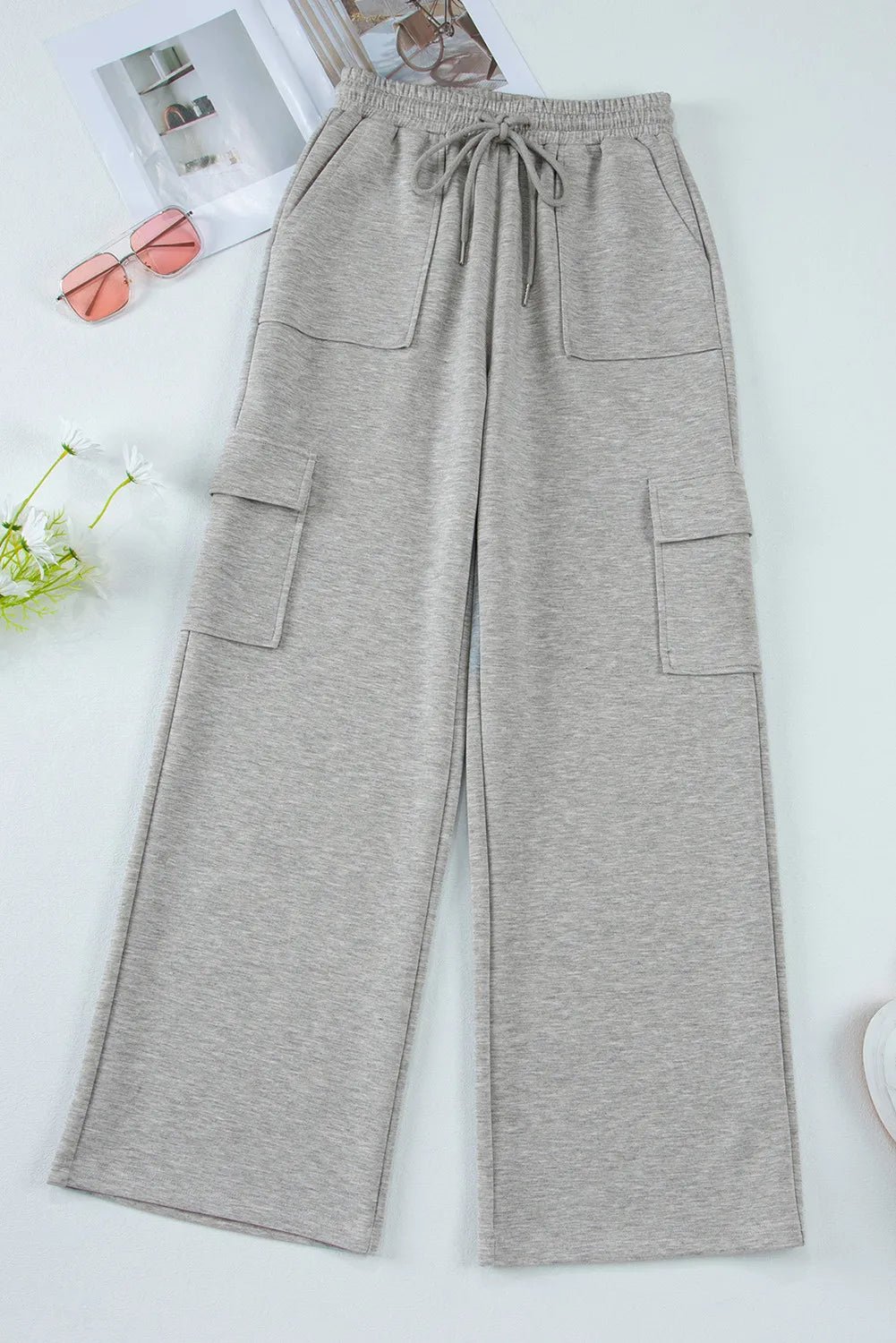 YogaFlex Drawstring Active Pants with Pockets