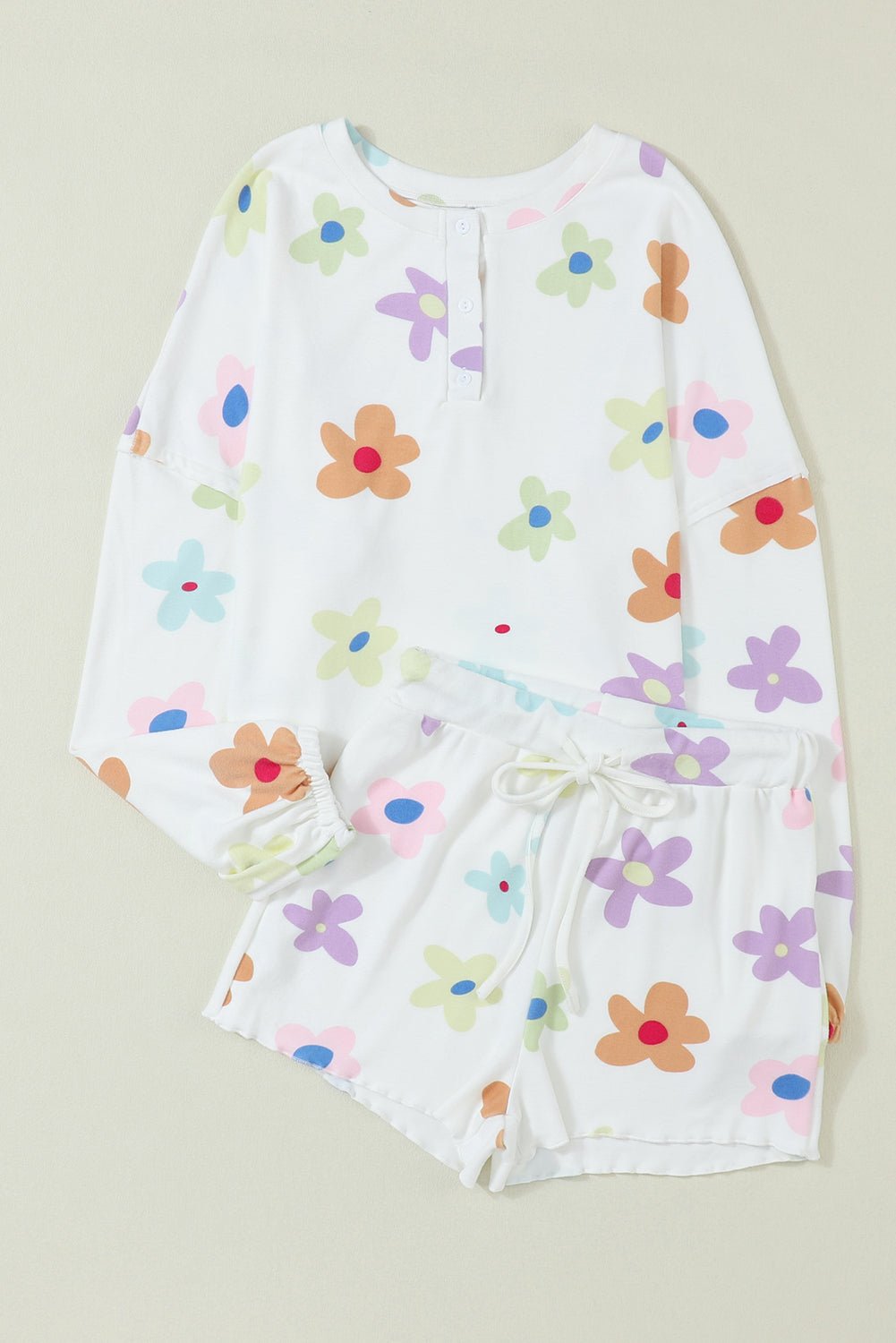 FleekGoddess Quarter Button Top and Shorts Lounge Set
