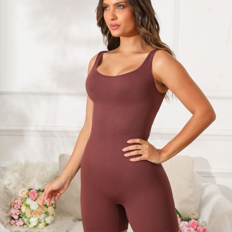 TrainTech Scoop Neck Wide Strap Active Romper